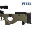 Airsoft Sniper Well L96 MB08 Olive Set ASG 6mm