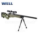 Airsoft Sniper Well L96 MB08 Olive Set ASG 6mm