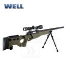 Airsoft Sniper Well L96 MB08 Olive Set ASG 6mm