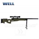 Airsoft Sniper Well L96 MB08 Olive Set ASG 6mm