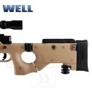 Airsoft Sniper Well L96 MB08 Tan Set ASG 6mm