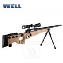Airsoft Sniper Well L96 MB08 Tan Set ASG 6mm