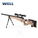 Airsoft Sniper Well L96 MB08 Tan Set ASG 6mm