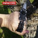 Survival Paracord Emergency multi náramok s nožom čierny