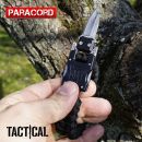 Survival Paracord Emergency multi náramok s nožom čierny