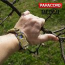 Survival Paracord Emergency multi náramok s nožom woodland