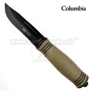 Columbia Castor TAN nôž 1738E s púzdrom USA Saber