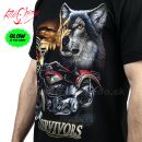 Tričko Survivor Rock Eagle Rock Chang 3509 Motorcycle TShirt