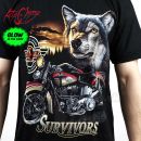 Tričko Survivor Rock Eagle Rock Chang 3509 Motorcycle TShirt