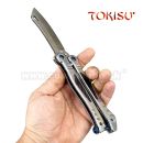 TOKISU Motýlik Balisong Carbon CNC zatvárací nôž 02173