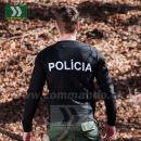 Polícia Mikina čierna s nášivkami a suchými zipsami