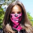 Skull Tech Pink Crow Face Shield Multifunkčná šatka Bufka SA Company