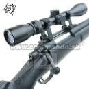 Airsoft Sniper Rifle Snow Wolf SW-04 Black Scope 3-9x40 Upgraded 500FPS 6mm