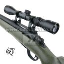 Airsoft Sniper Rifle Snow Wolf SW-04J Olive Scope 3-9x40 6mm