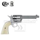 Vzduchová pištoľ Revolver Colt SAA .45 Peacemaker Nickel CO2 4,5mm, airgun