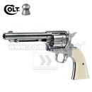 Vzduchová pištoľ Revolver Colt SAA .45 Peacemaker Nickel CO2 4,5mm, airgun