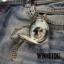 Vreckové hodinky s retiazkou Winnetou s koňom Retro