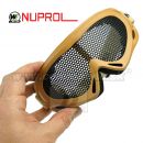 WE Nuprol PMC PRO Taktické pieskové okuliare s kovovou mriežkou Tan