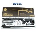 Airsoft Sniper Well G22 MB04D Black Set ASG 6mm