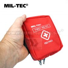 Turistická lekárnička prvej pomoci First Aid Kit, červená