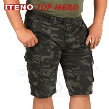 Maskáčové kraťasy kapsáče Top Hero Green zelené