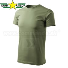 Tričko krátky rukáv basic 129, khaki