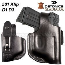 Kožené púzdro s klipom 501K D1 D3 GLADIATOR .50 Detonics