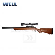 Airsoft Sniper Well MB-02H WOOD Set ASG 6mm