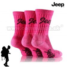 Jeep Terrain dámske turistické ponožky  3 páry, ružové