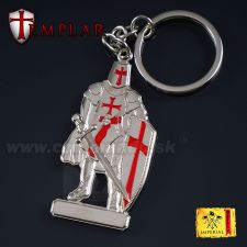 Kľúčenka Templár kovová s krúžkom Templar History 09813