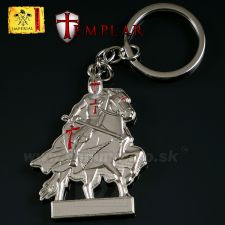 Kľúčenka Templár kovová s krúžkom Templar History 09364