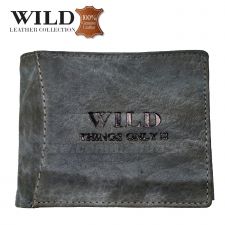 Peňaženka kožená WILD Things Only 5453 blue-grey