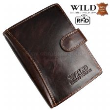 Peňaženka kožená WILD Things Only hnedá 5502 RFiD