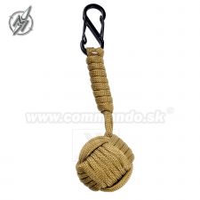 Monkeys Fist Paracord Coyote prívesok s karabinkou Barbaric®