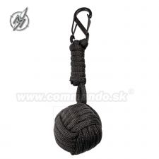 Monkeys Fist Paracord čierny prívesok s karabinkou Barbaric®