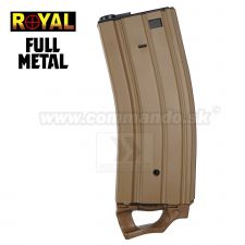 Airsoft zásobník HiCap 300rd ROYAL M4 AEG TAN