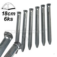 Stanové kolíky oceľové 18cm 6ks Tent Pegs