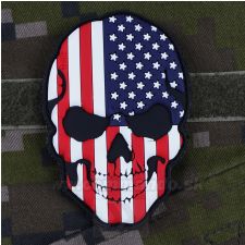3D nášivka PVC USA skull