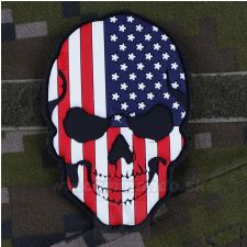 3D nášivka PVC USA skull