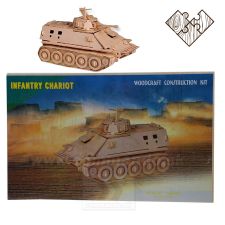 Drevené puzzle Infantry Chariot Woodcraft Construction