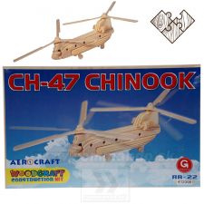 Drevené puzzle vrtuľník CH-47 Chinook Woodcraft