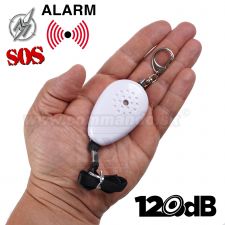 Personal Mini Alarm Osobný alarm 120 dB Biely