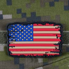3D nášivka PVC vlajka USA vintage