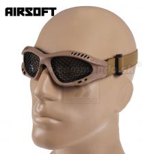 Taktické okuliare Compact s mriežkou TAN Wosport®