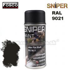 SNIPER farba v spreji RAL 9021 čierna 150ml FOSCO Industries