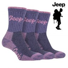Jeep Terrain dámske turistické ponožky  3 páry, fialovoružové