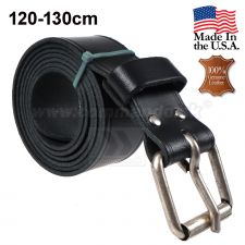 Kožený opasok 120-130 cm čierny Mens Belt 50