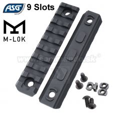 M-LOK 9 slots 2x10cm kovové lišty Metal Rails ASG 19530