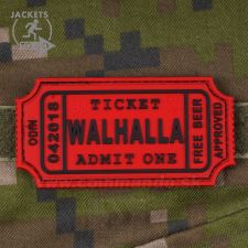 WALHALLA Ticket red 3D nášivka PVC JTG