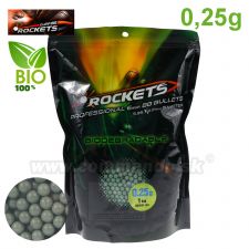 Rockets BIO BBs guličky 0,25g 1kg zelené 6mm Professional